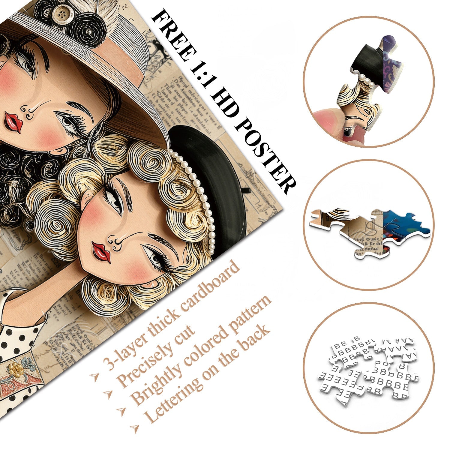 Puzzle per donne alla moda da 1000 pezzi