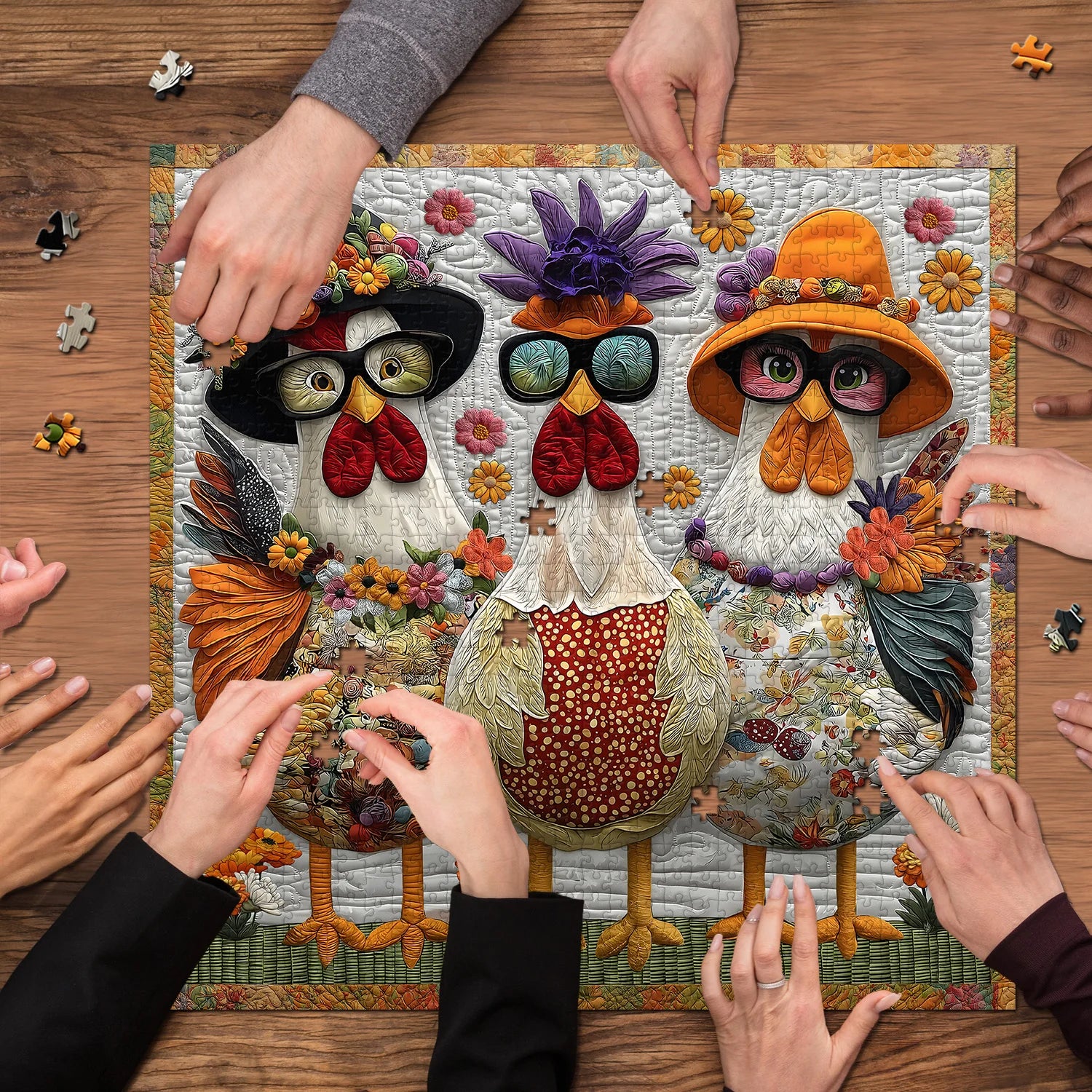 Magnifique poulet puzzle de puzzle 1000 pièces