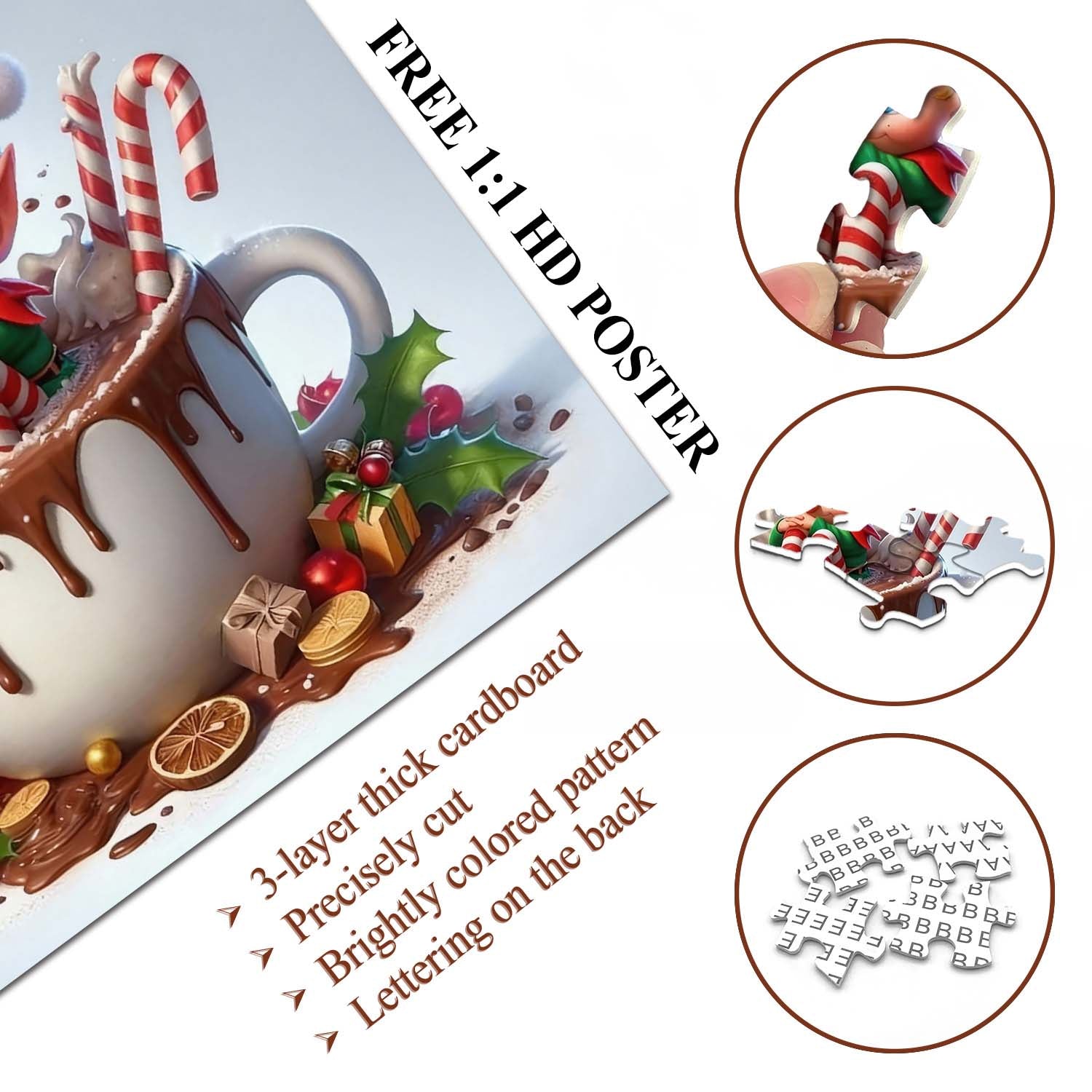 Hot Cocoa Elf Jigsaw Puzzle 1000 Pieces