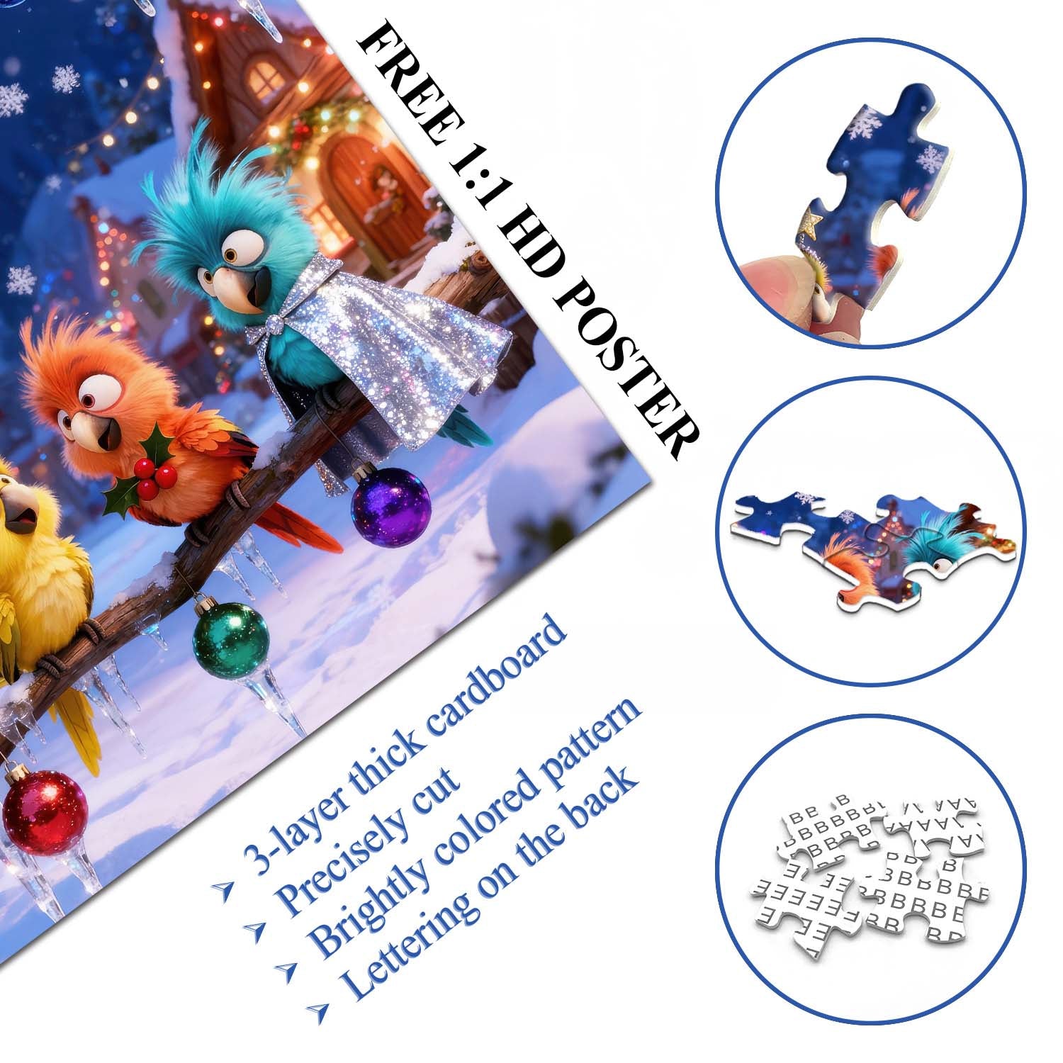 Colorful Birds Workshop Jigsaw Puzzle 1000 Pieces