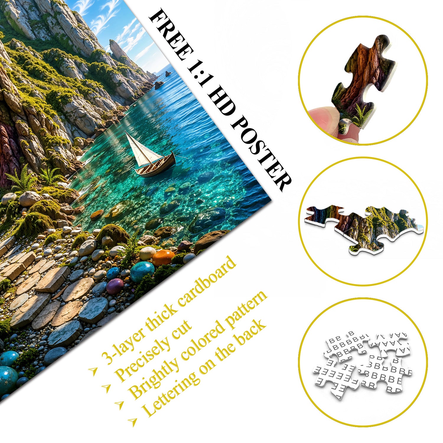 Rainbow Cove Jigsaw Puzzle 1000 Pieces