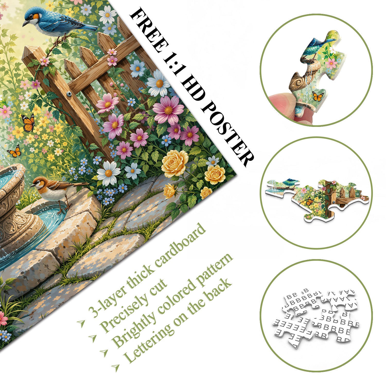 Garden Birds Jigsaw Puzzle 1000 Pieces