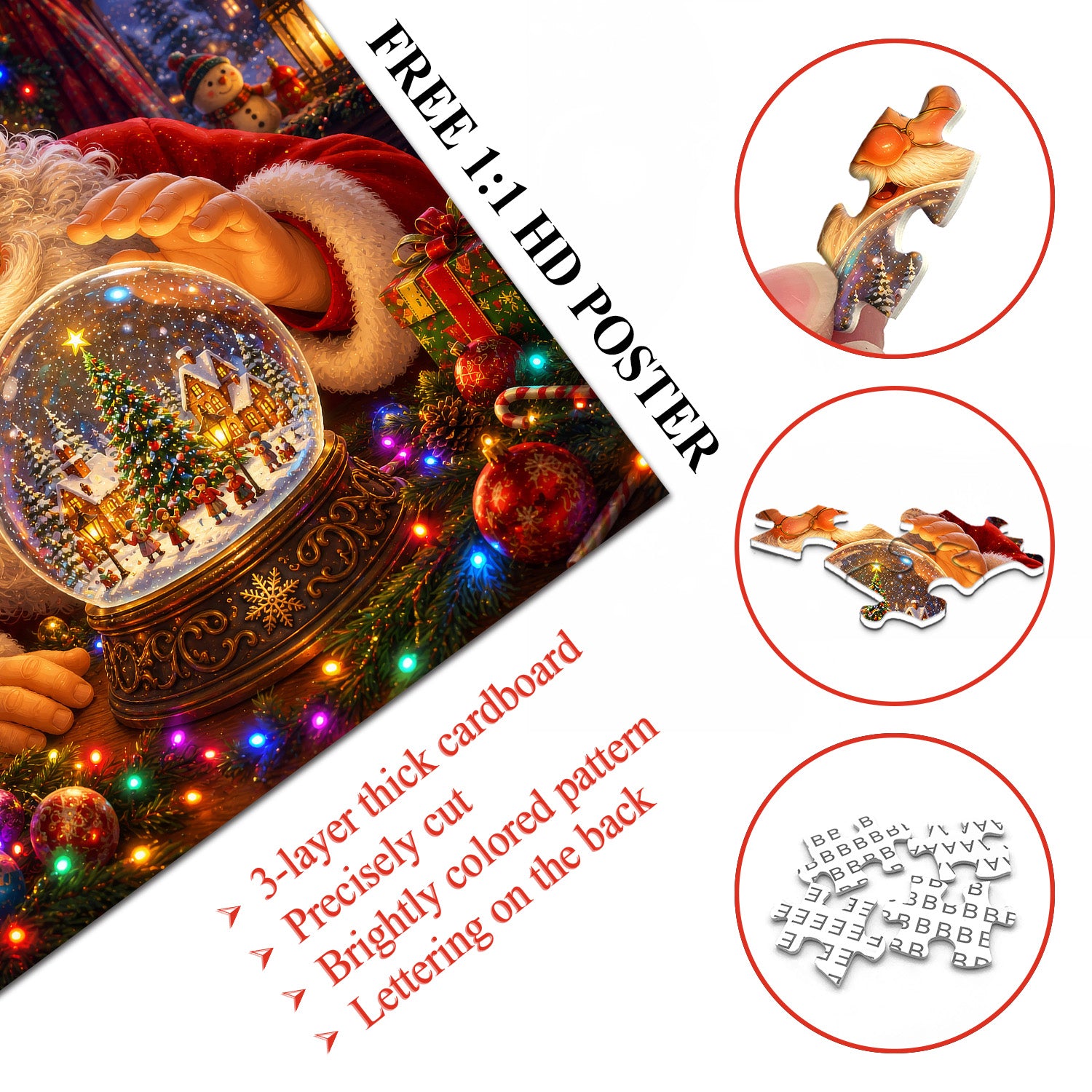 Santa's Snowglobe Jigsaw Puzzle 1000 Pieces