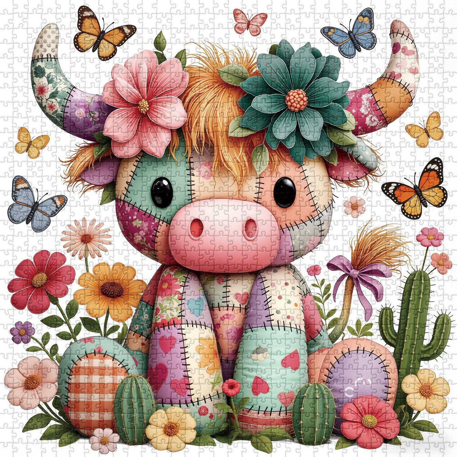 Patchwork-Kuh-Puzzle 1000 Teile
