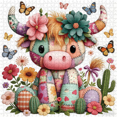 Patchwork-Kuh-Puzzle 1000 Teile