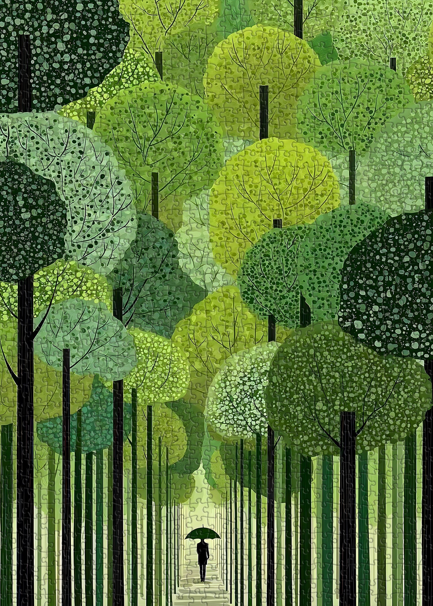 Puzzle del sentiero verdeggiante, 1000 pezzi