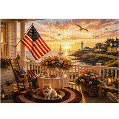 Lighthouse Porch Tea Jigsaw Puzzle 1000 Pieces