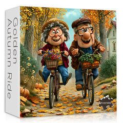 Golden Autumn Ride Jigsaw Puzzle 1000 Pieces