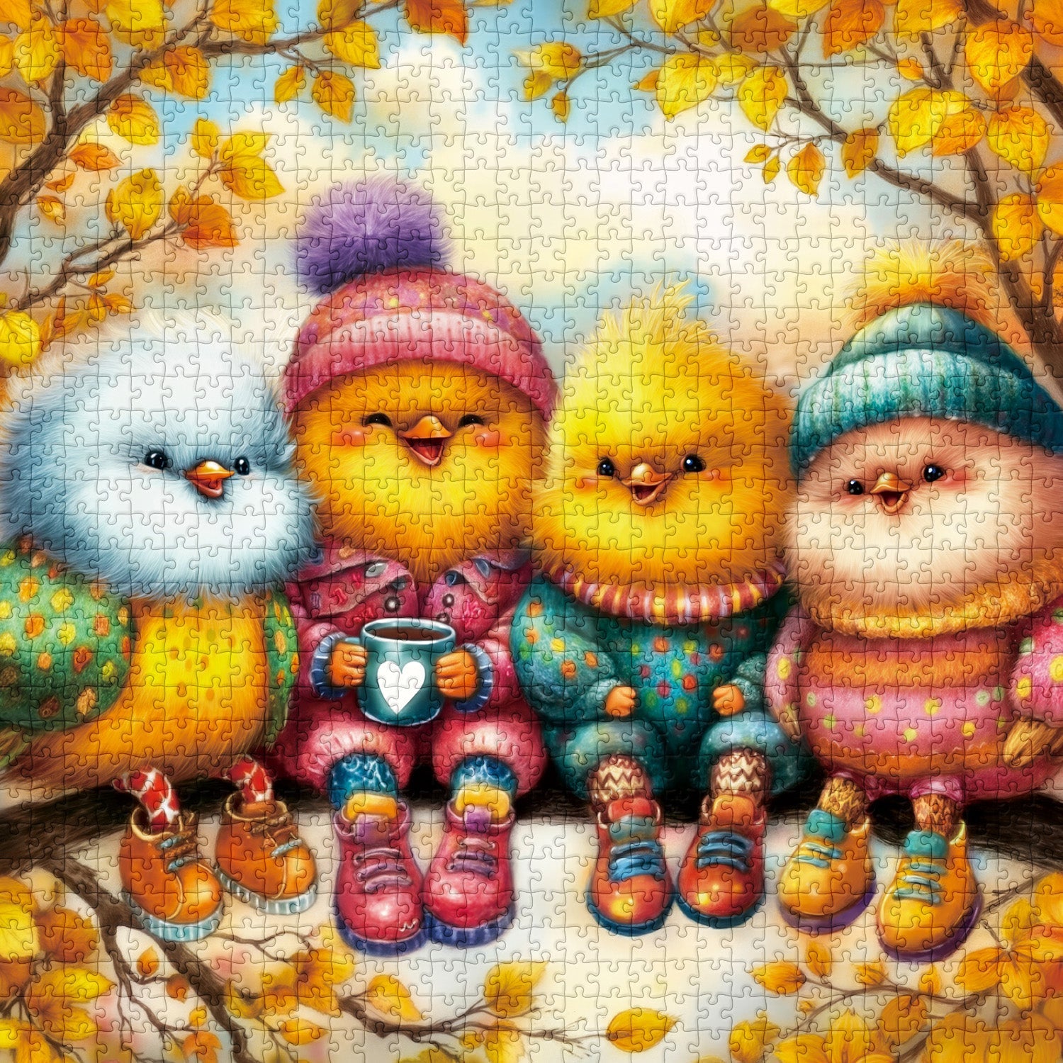 Federzweige Puzzle 1000 Teile