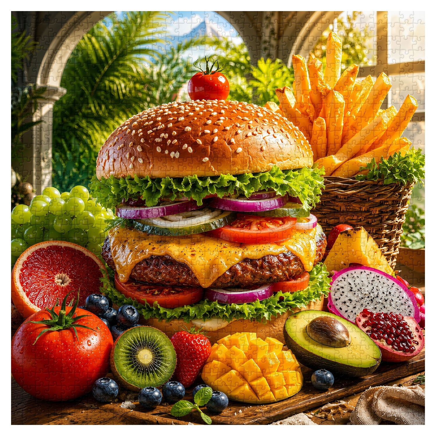 Orchard Burger Jigsaw Puzzle 1000 Pieces