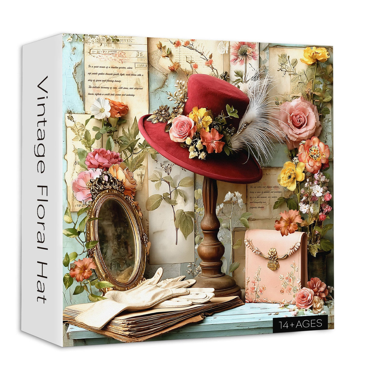 Puzzle con cappello floreale vintage da 1000 pezzi