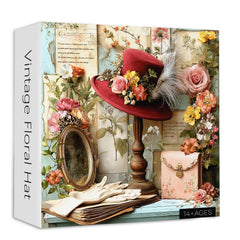 Puzzle con cappello floreale vintage da 1000 pezzi