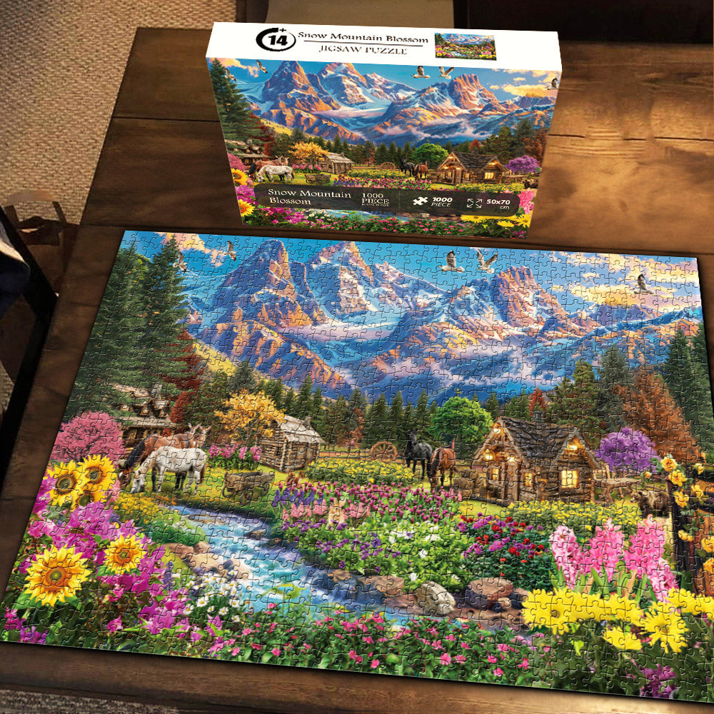 Snow Mountain Blossom Jigsaw Puzzles 1000 Pieces