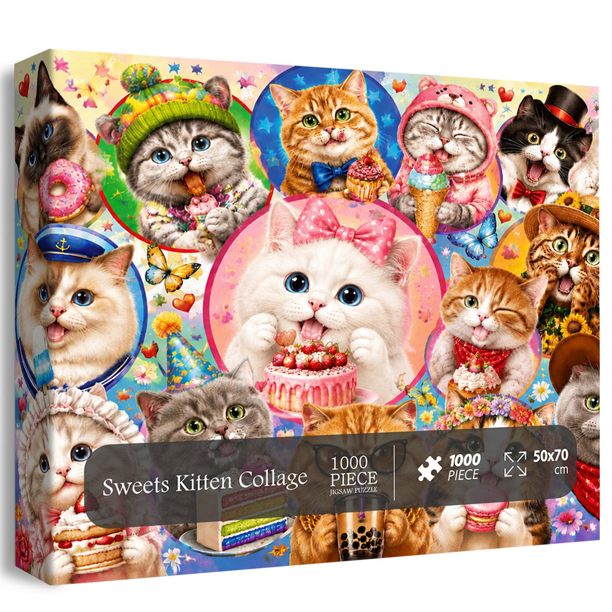 Sweets Kitten Collage Jigsaw Puzzle 1000 Pieces