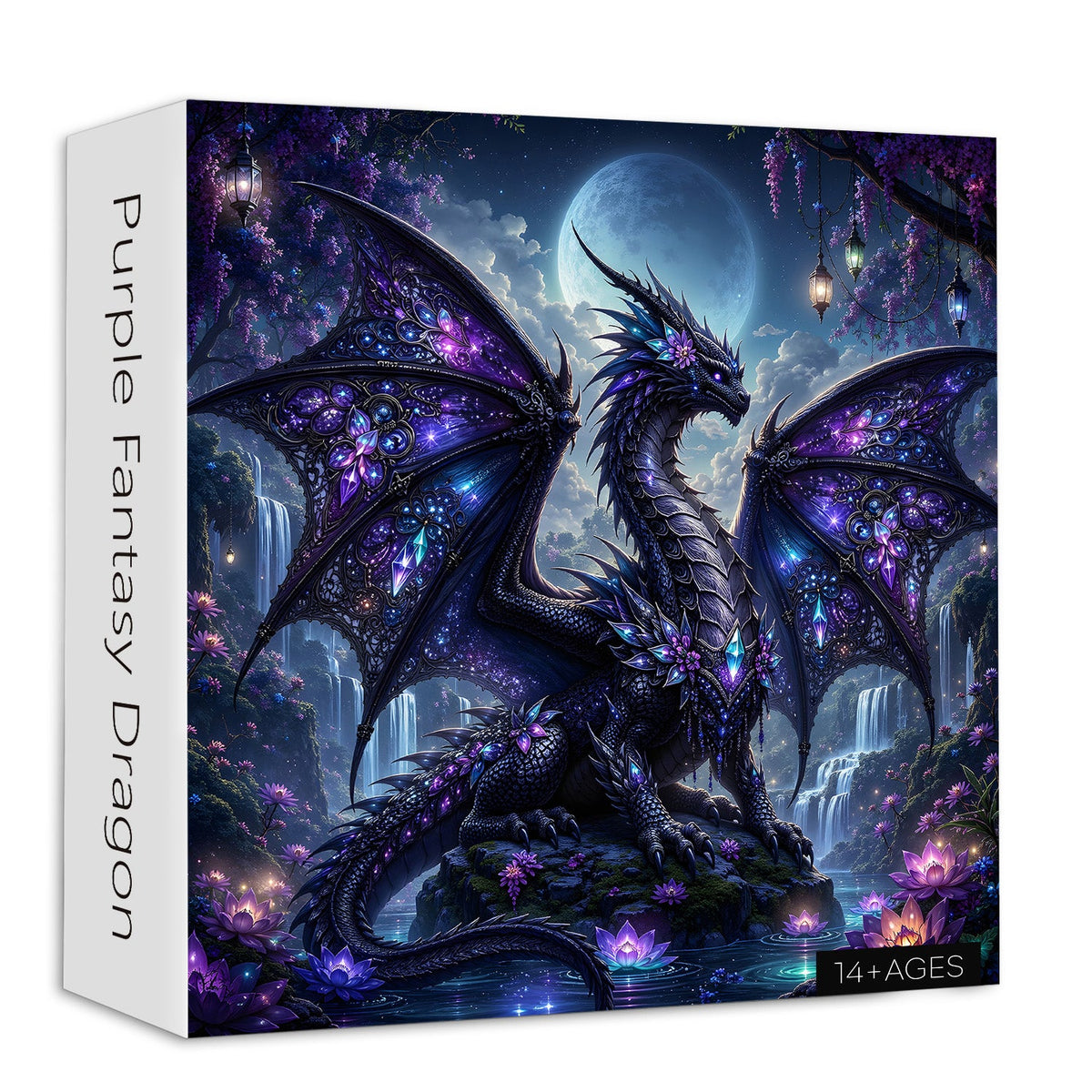 Puzzle Drago Fantasy Viola 1000 Pezzi