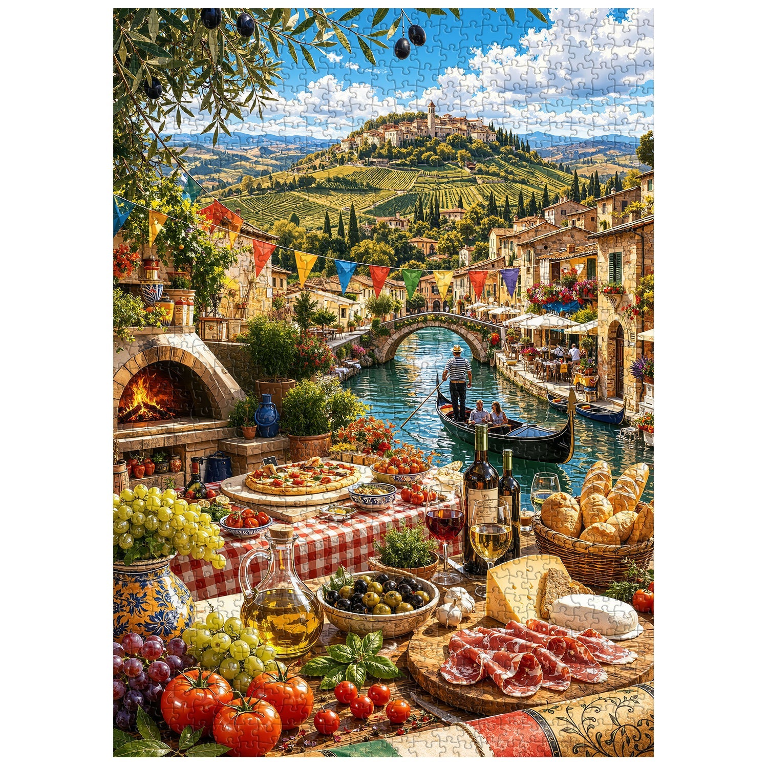 Italian Mountain Food Time Jigsaw Puzzle 1000 Pieces