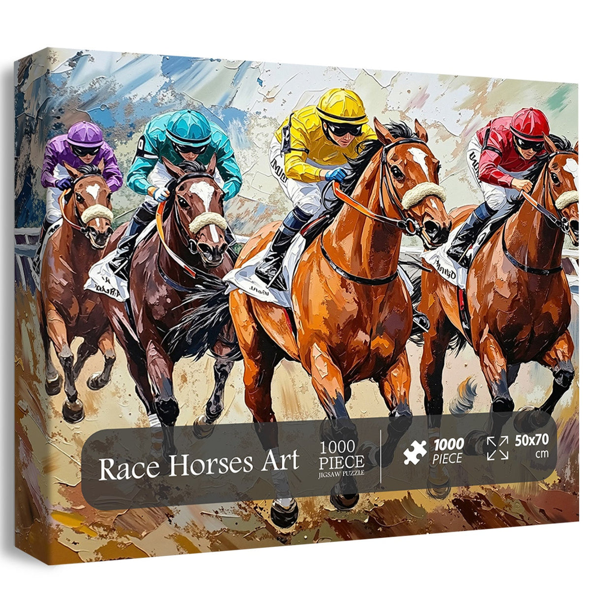 Race Horses Art Jigsaw Puzzle 1000 Pieces
