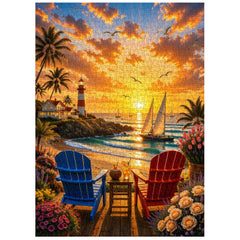 Coastal Lighthouse View Jigsaw Puzzle 1000 Pieces