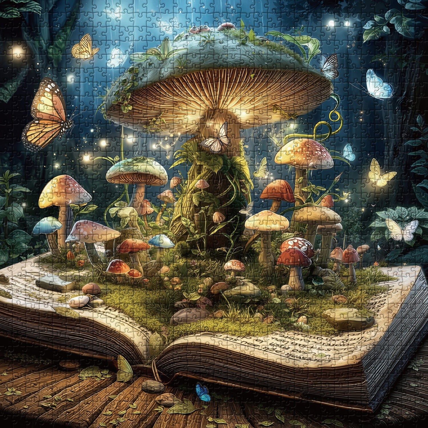 Fantasy Mushroom Book Jigsaw Puzzle 1000 Pieces