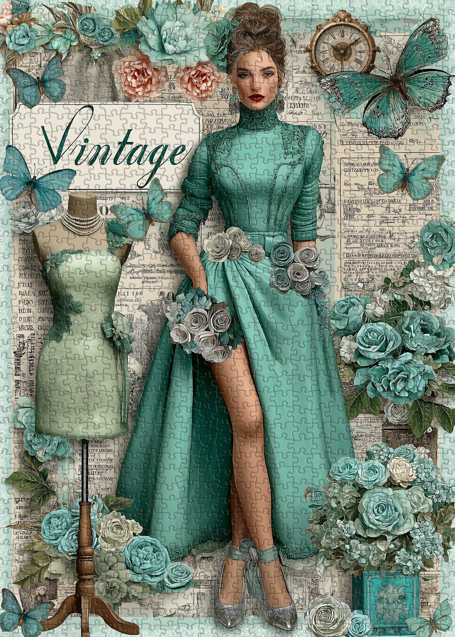 Puzzle Élégance Vintage 1000 pièces