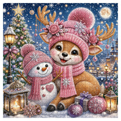 Starry Pink Reindeer Jigsaw Puzzle 1000 Pieces