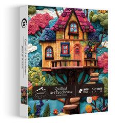 Puzzles en puzzle Treehouse art matelassé 1000 pièces