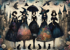 Puzzle Raven Night Girls 1000 pièces