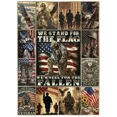 Patriot Veteran Eagle Flag Jigsaw Puzzle 1000 Pieces
