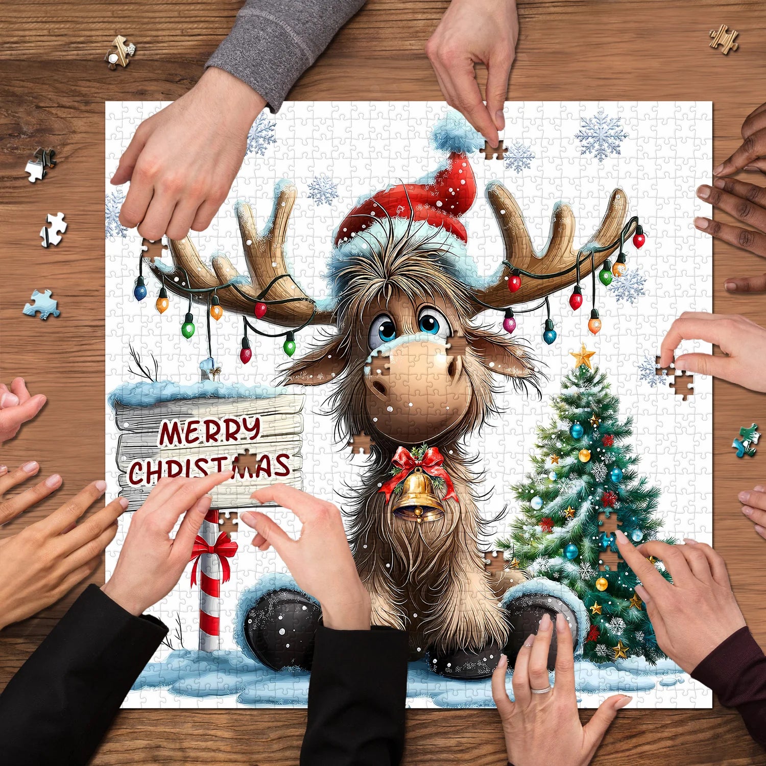 Célébration de Noël Elk Puzzles 1000 pièces