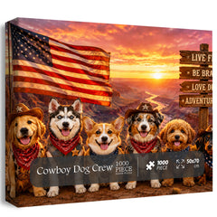 Puzzle Cowboy Dog Crew 1000 pezzi