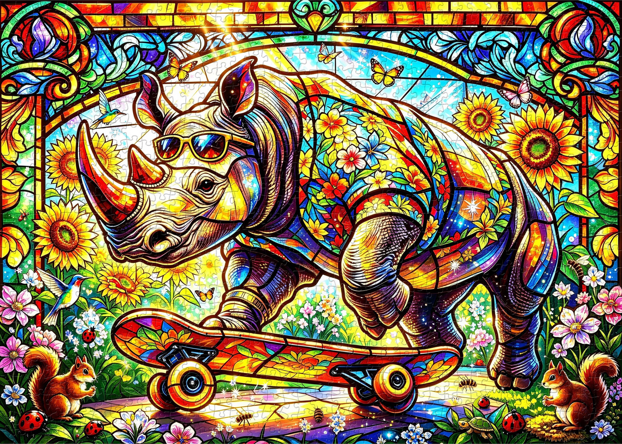 Sunflower Rhino Glide Jigsaw Puzzle 1000 Pieces