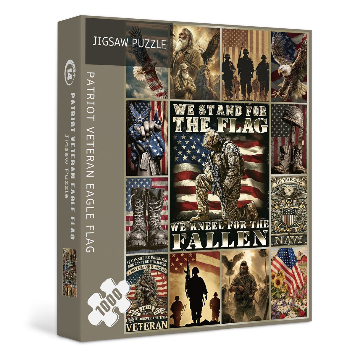 Patriot Veteran Eagle Flag Jigsaw Puzzle 1000 Pieces