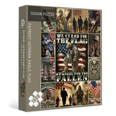 Patriot Veteran Eagle Flag Jigsaw Puzzle 1000 Pieces