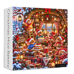 Weihnachtsmaus-Bäckerei-Puzzle, 1000 Teile