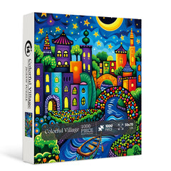 Colorful Village Jigsaw Puzzle 1000 Pieces