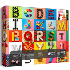 Puzzle con personaggi giocosi, 1000 pezzi