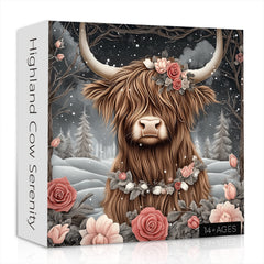 Highland Cow Serenity Jigsaw Puzzles 1000 Pieces