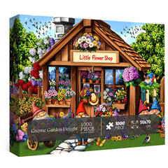 Gnome Garden Delight Jigsaw Puzzle 1000 Pieces