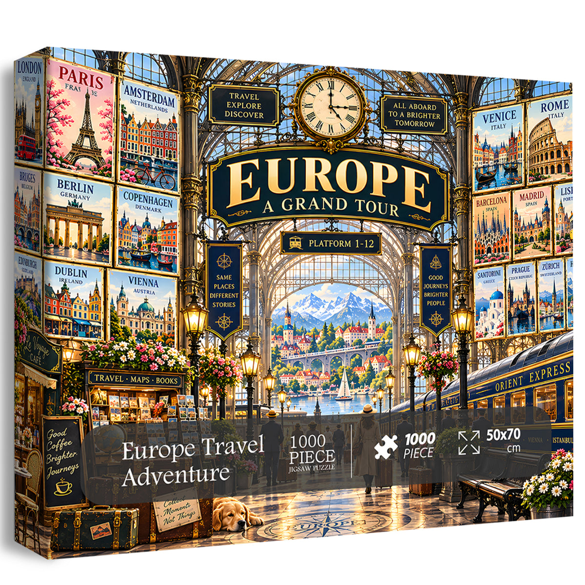 Europe Travel Adventure Jigsaw Puzzle 1000 Pieces