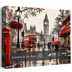 London in the Rain Jigsaw Puzzle 1000 Pieces