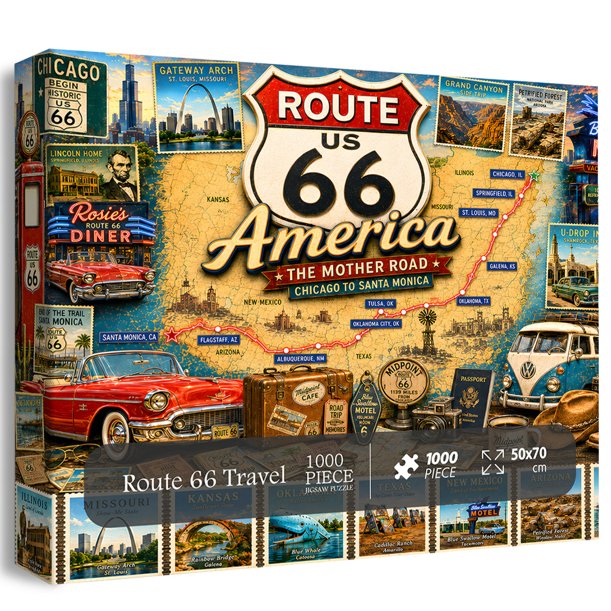 Route 66 Reisepuzzle 1000 Teile
