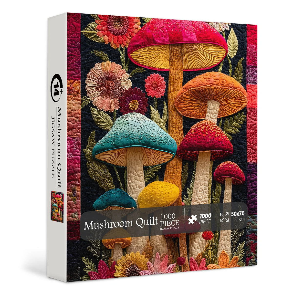Mushroom Quilt Jigsaw Puzzle 1000 Pieces