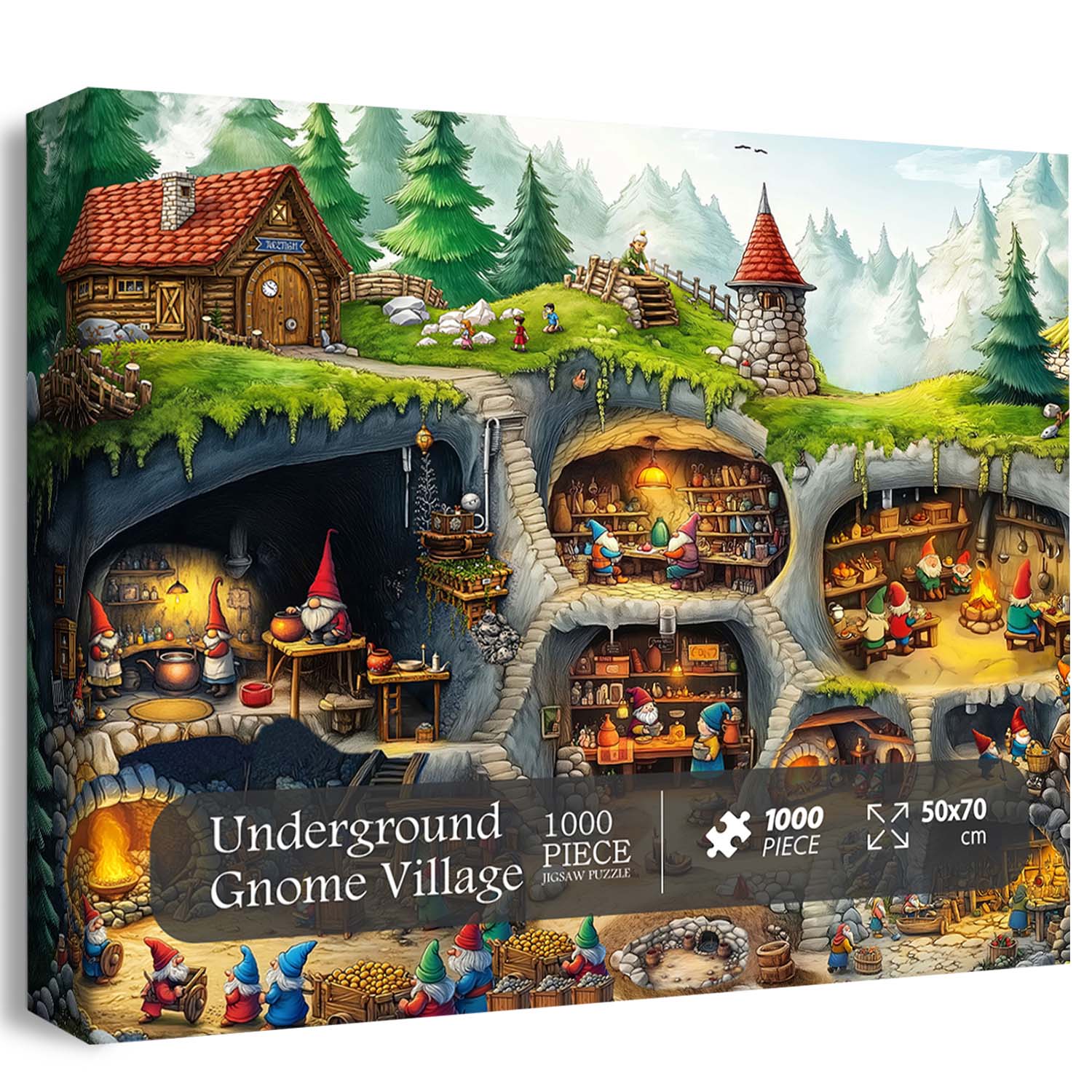 Underground Gnome Village Jigsaw Puzzle 1000 piezas
