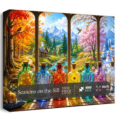Seasons on the Sill Jigsaw Puzzle 1000 Pieces