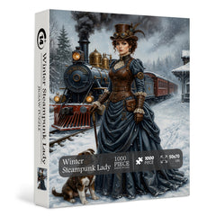 Winter Steampunk Lady Jigsaw Puzzle 1000 Pieces