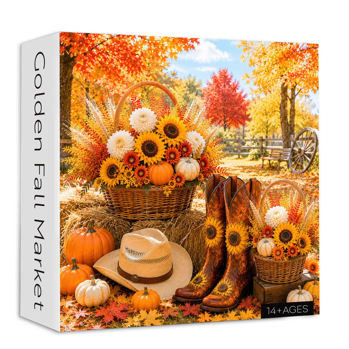 Golden Fall Market Jigsaw Puzzle 1000 Pieces