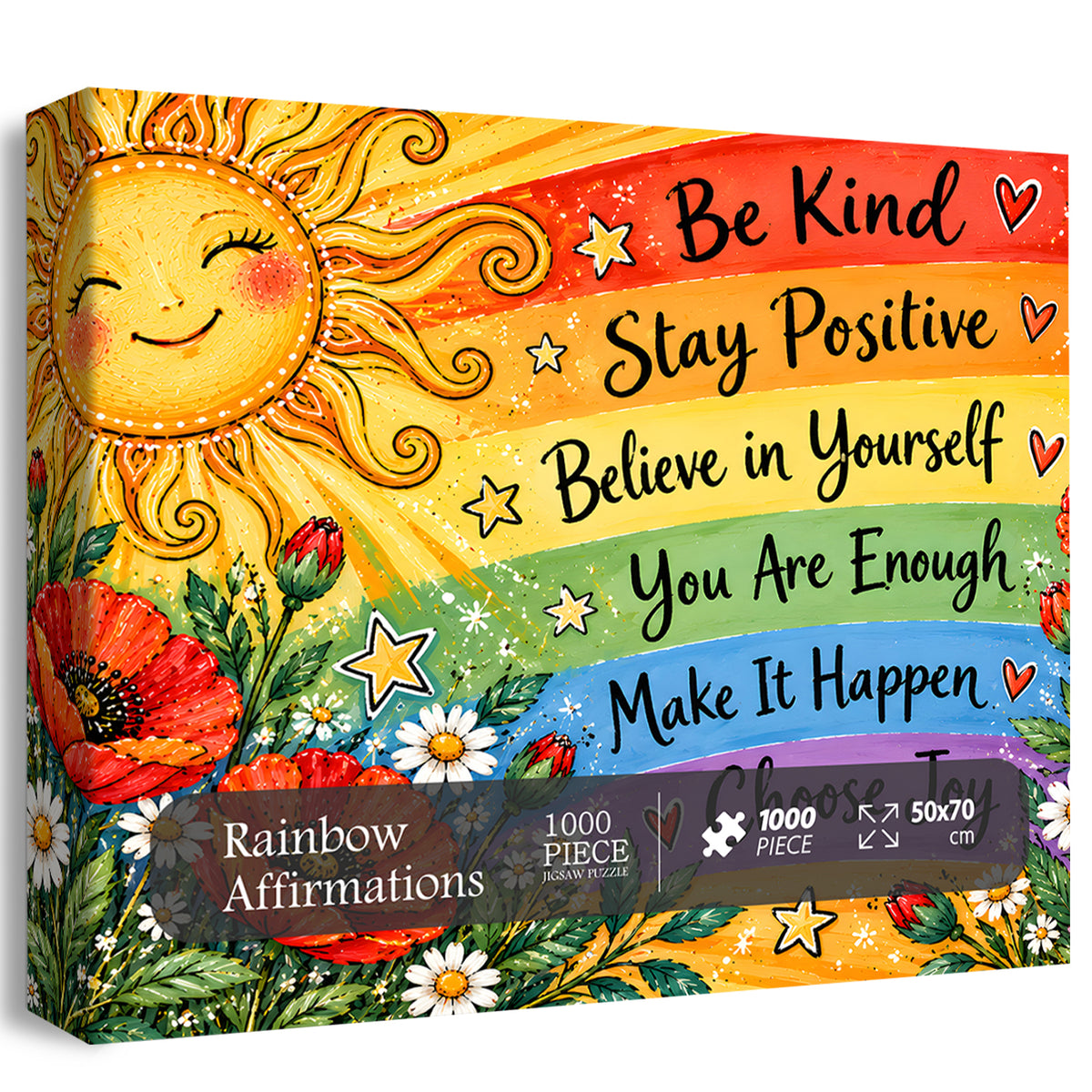 Rainbow Affirmations Jigsaw Puzzle 1000 Pieces