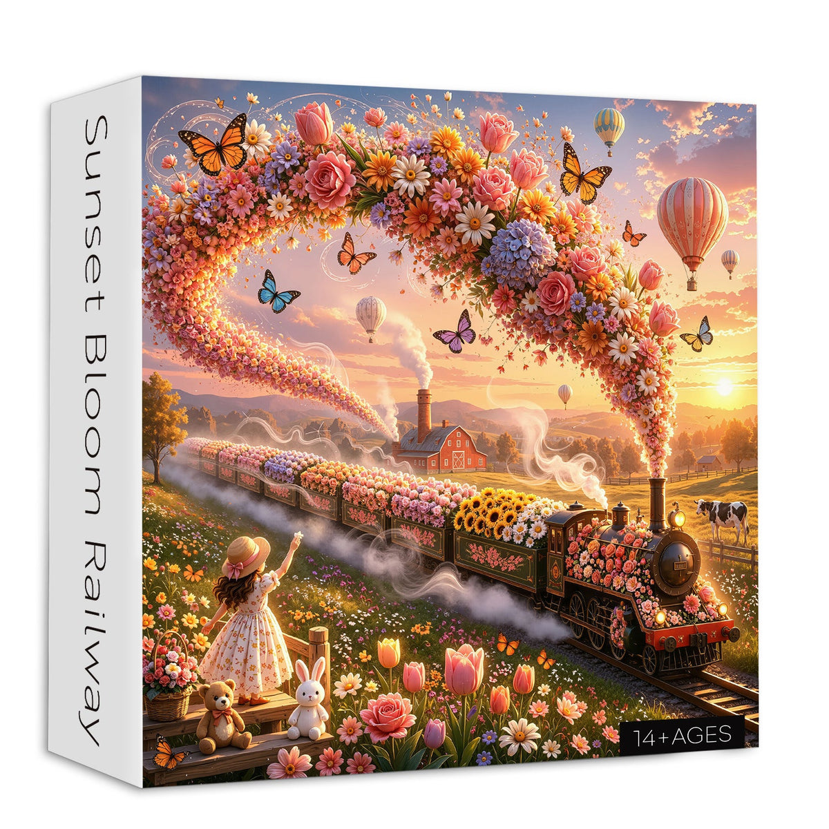 Sunset Bloom Railway Jigsaw Puzzle 1000 Pieces