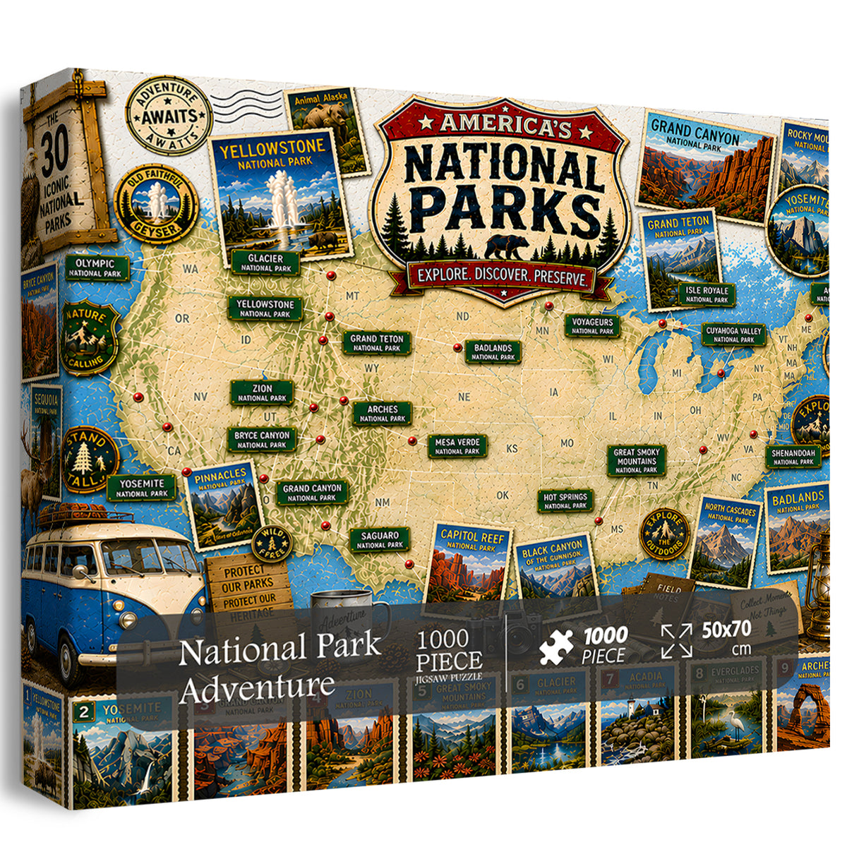 National Park Adventure Jigsaw Puzzle 1000 Pieces
