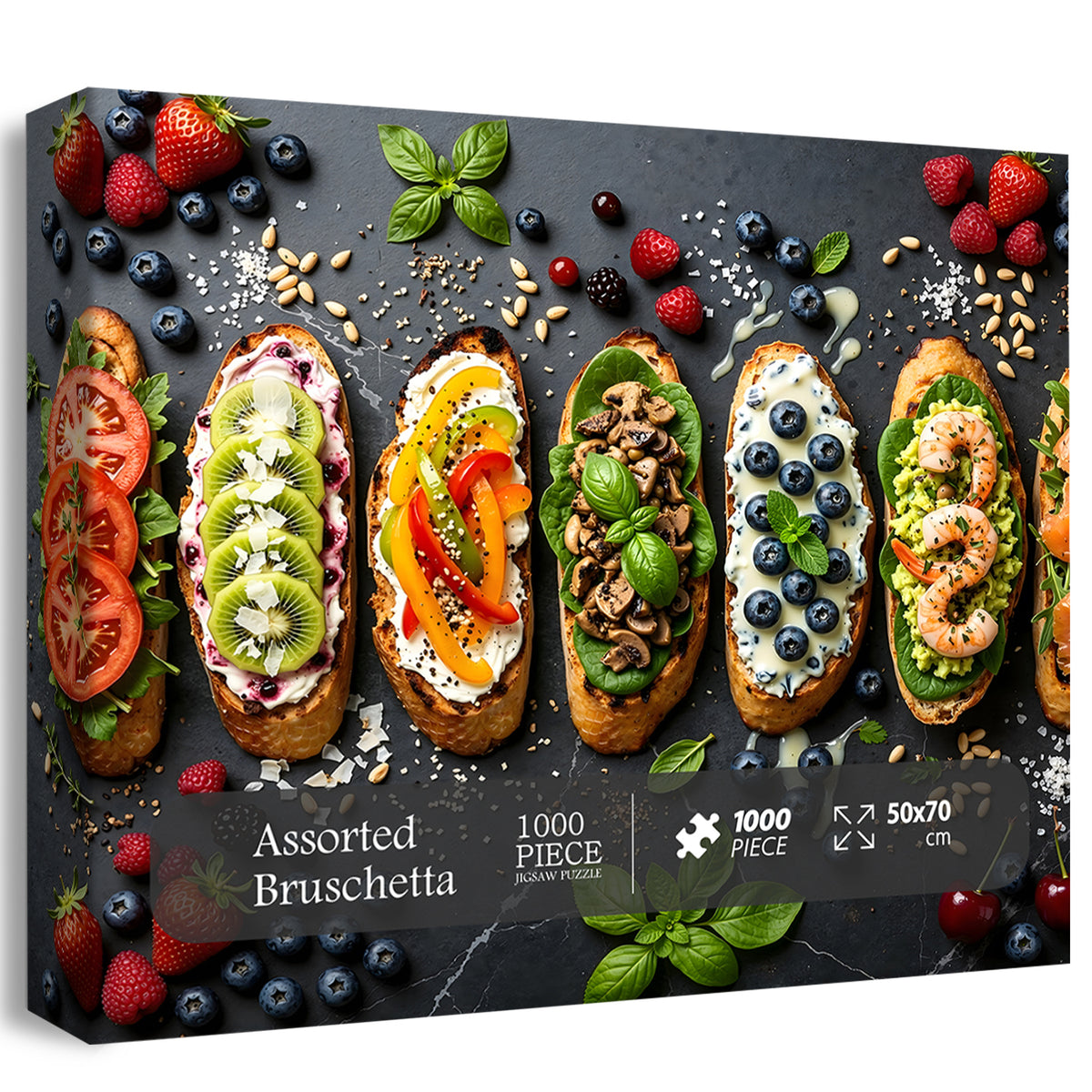 Assorted Bruschetta Jigsaw Puzzle 1000 Pieces